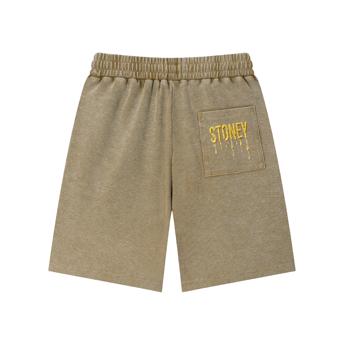 "Stoney Benzos" Mineral Wash Waffle Knit Shorts