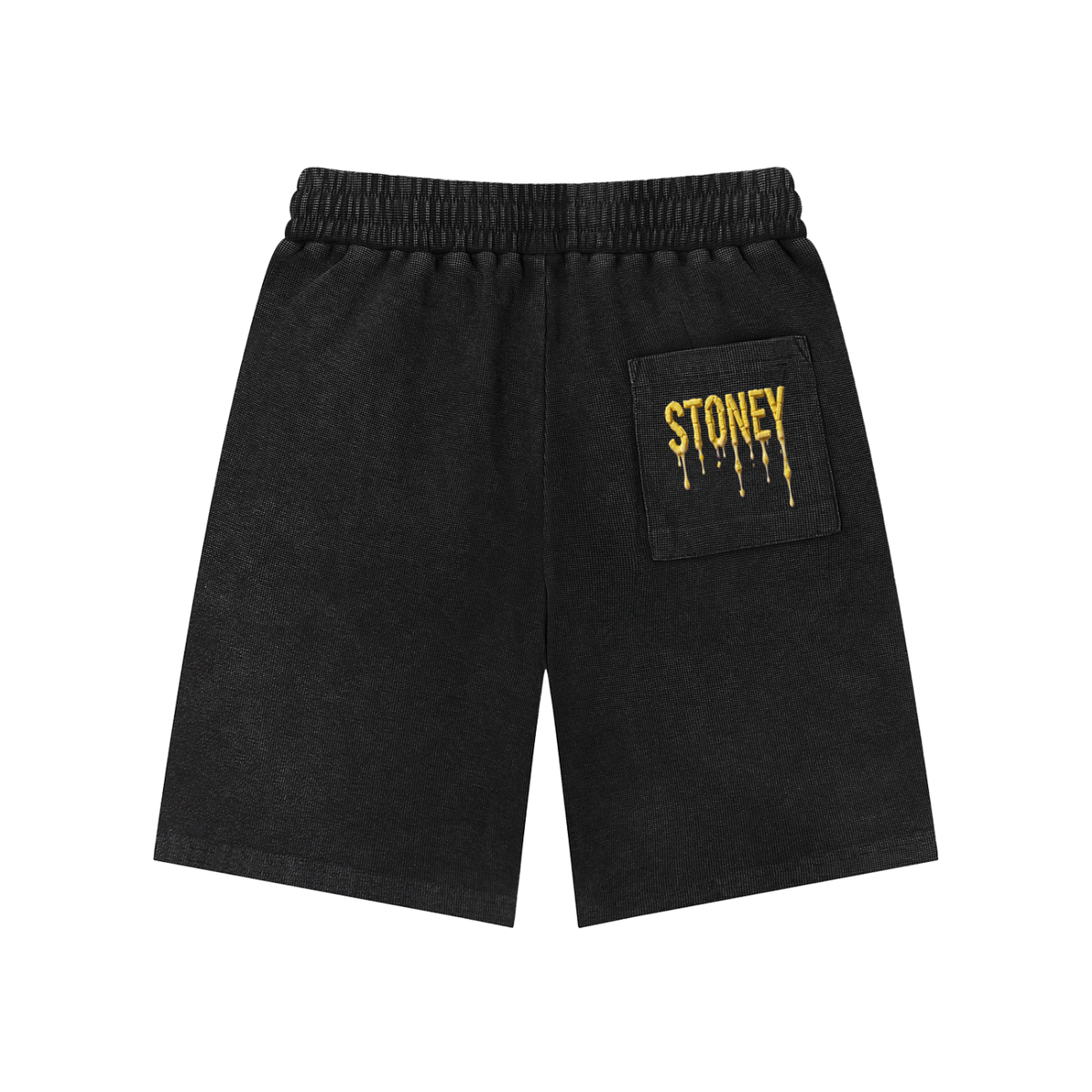"Stoney Benzos" Mineral Wash Waffle Knit Shorts